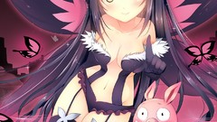 Long hair anime girls accel world kuro yuki hime