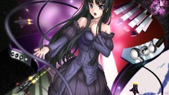 Long hair anime girls akiyama mio k - on black hair