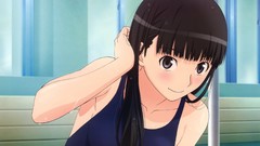Long hair anime girls black hair ayatsuji tsukasa school 