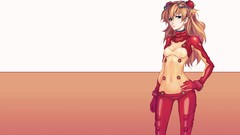 Long hair anime girls blue eyes asuka langley soryu neon 