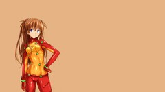 Long hair anime girls blue eyes asuka langley soryu neon 
