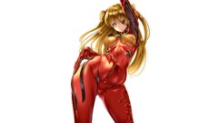 Long hair anime girls blue eyes brunettes asuka langley soryu 