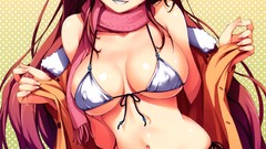 Long hair anime girls blue eyes tomose shunsaku redheads 