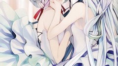 Long hair anime girls braids illustrations