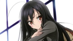 Long hair anime girls brown eyes accel world kuro yuki hime