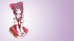 Long hair anime girls brown eyes brunettes hakurei reimu touhou 