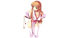 Long hair anime girls brown eyes brunettes kasumi cleavage 