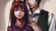 Long hair anime girls brown eyes brunettes short hair spice and 