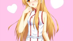 Long hair anime girls brown eyes brunettes sword art online 