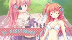 Long hair anime girls closed eyes hoshizora e kakaru hashi 