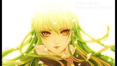 Long hair anime girls code geass yellow eyes green hair C & C
