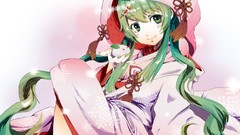 Long hair anime girls green eyes hatsune miku vocaloid green 