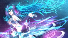 Long hair anime girls green eyes hatsune miku vocaloid miku 