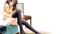 Long hair anime girls green eyes natsu no ame itou hinako ecchi 