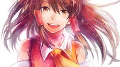 Long hair anime girls hakurei reimu touhou