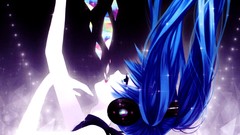 Long hair anime girls hatsune miku vocaloid aqua hair aqua eyes