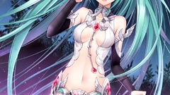 Long hair anime girls hatsune miku vocaloid miku append 