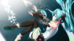 Long hair anime girls hatsune miku vocaloid miku append 
