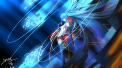 Long hair anime girls hatsune miku vocaloid miku append 