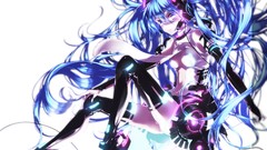 Long hair anime girls hatsune miku vocaloid miku append 