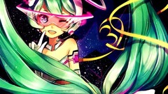 Long hair anime girls hatsune miku vocaloid miku append aqua 
