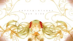 Long hair anime girls hatsune miku vocaloid twintails