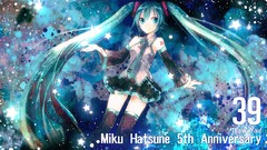 Long hair anime girls hatsune miku vocaloid twintails