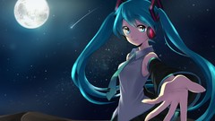 Long hair anime girls hatsune miku vocaloid twintails