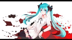 Long hair anime girls hatsune miku vocaloid twintails hair 