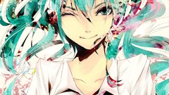 Long hair anime girls hatsune miku vocaloid wink twintails