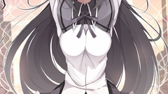 Long hair anime girls mahou shoujo madoka magica akemi homura 