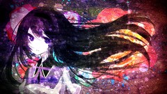 Long hair anime girls mahou shoujo madoka magica black hair 
