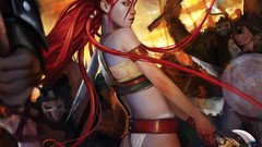 Long hair anime girls redheads