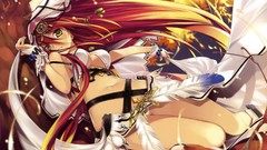 Long hair anime girls redheads original characters