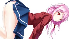 Long hair anime girls school uniforms guilty crown yuzuriha 