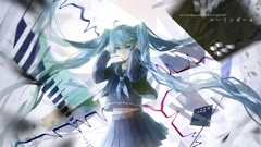 Long hair anime girls school uniforms hatsune miku vocaloid 