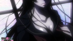 Long hair anime girls school uniforms purple hair purple eyes 