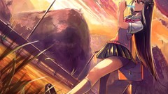 Long hair anime girls seifuku original characters