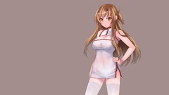 Long hair anime girls sword art online yuuki asuna Simple 