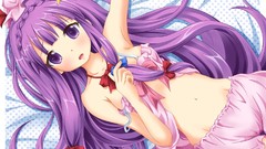 Long hair anime girls touhou patchouli knowledge video games