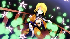 Long hair anime girls touhou purple eyes video games Mizuhashi 