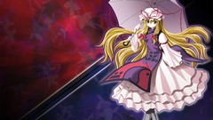 Long hair anime girls touhou yakumo yukari