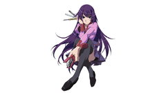 Long hair bakemonogatari purple
