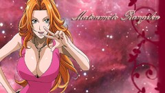 Long hair bleach matsumoto rangiku orange hair V sign huge 