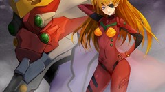 Long hair blue eyes asuka langley soryu neon genesis evangelion 