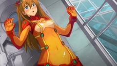 Long hair blue eyes asuka langley soryu neon genesis evangelion 