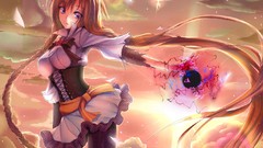 Long hair blue eyes braids pantyhose orange hair pixiv fantasia