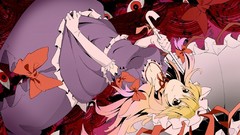 Long hair blue eyes short hair touhou yakumo yukari video games 