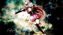 Long hair blue eyes vocaloid ia thigh highs