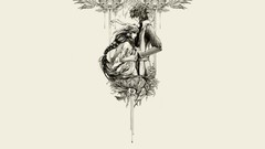 Long hair braids artwork fantasy art Simple Background